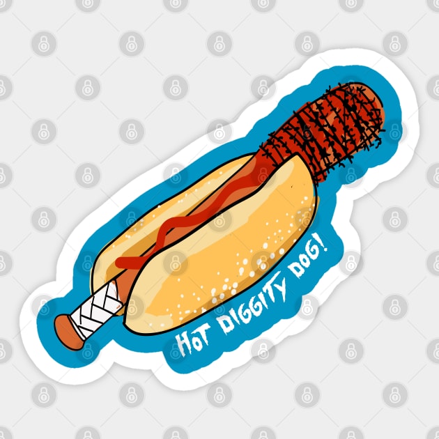 Negan's little hotdog (Lucille) Sticker by AGAINSTSOPH